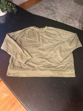 Olive Green Brooklinen Crewneck Sweatshirt